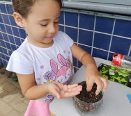 DIA DE PLANTAR RABANETES COM O CMEI REGIONAL SILVESTRE - PEQUENOS HORTICULTORES NO PROJETO COLORIR SUSTENTÁVEL