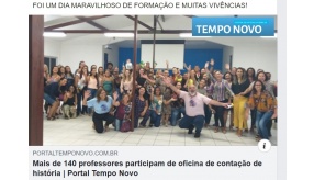 OSCIP COLORIR É DESTAQUE NO JORNAL TEMPO NOVO - FORMAÇÃO DE 140 PROFESSORES DE 6 CENTROS DE EDUCAÇÃO.